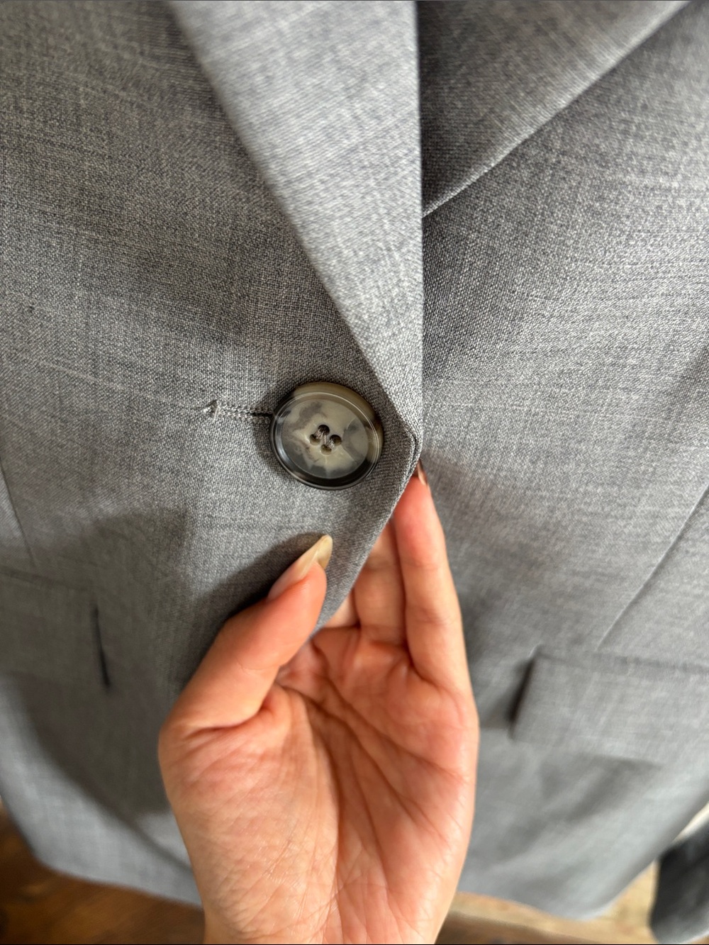 COS, Gray Women's Single-Button Tailored Blazer, NWT - Picture 6 of 13